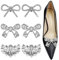 TYXHXTF 6 Stück Schuhclips, Hochzeit Schuhschnalle Damen, Braut Strass Schuhanstecker, Kann Zerlegen Schuh Dekoration, Schuhschmuck Schnalle, für Frauen, Party, Prom