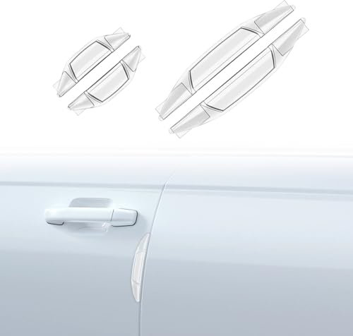 deemars 4PCS Auto-Tür-Stoßstangen-Streifen, Auto-Türschutzleisten, Car Side Door Edge Guards Protector, Selbstklebender Autotürschutz, Autozubehör Türschutzbügel Universal für Auto (Durchsichtig)