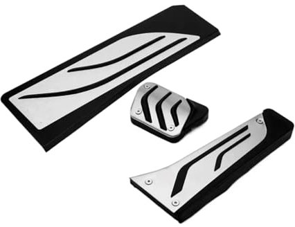 , Für BMW 5 6 7 Serie F01 F02 F06 F10 528i 530d 530i 520d 520i 525d Gaspedal Bremse Fußstützenpolster Pedal aus Aluminiumlegierung (Grau)