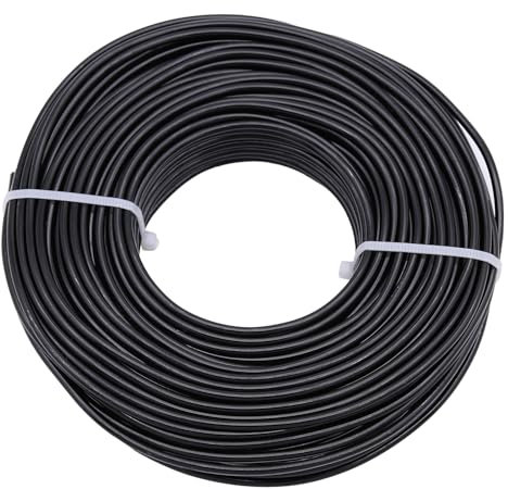 Uxney Alambre de Aluminio de 2 mm, Negro, 30 m