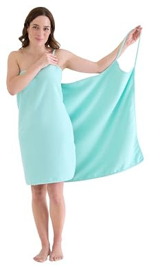 CB Home & Style Handtuchkleid Saunatuch Strandtuch Damen Badetuch mit Trägern (Mint, S/M - 70x140cm)