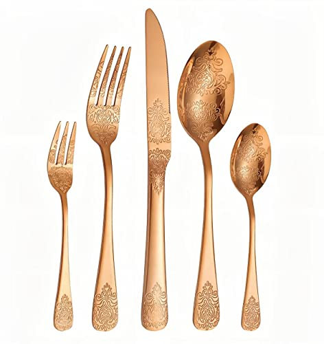 Ensemble de couverts, ensemble de couverts en acier inoxydable, plastique transparent, ensemble cuillère, couteau et fourchette, ensemble de 20 pièces