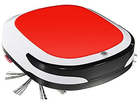 SETSCZY Robot Vacuum Cleaner, 6-in-1 Vacuuming Sweeping and Mopping, Wi-Fi, App Controls, Strong Suction, Slim, Quiet, Self-Charging Robotic Hoover Cleaner, Cleans Hard Floor to Carpet,Red