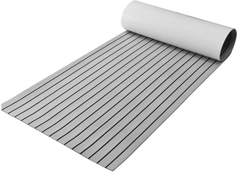 Hperu Marine Carpet Boat Flooring 94.5x17.7 Eva Anti-Slip Foam Marine Carpet Trimmable Shock-Absorbing Self-Adhesive Soft Foam Boat Decking for Stairs,Boat Flooring,
