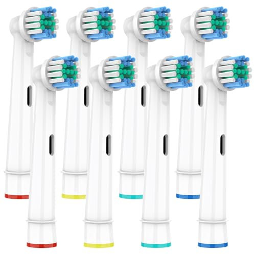 Aufsteckbürsten Kompatibel mit den meisten Oral B, Zahnbürsten Aufsätze Kompatibel mit Oral B Braun, genius x, Vitality Pro Smart Series, 8er Bürstenköpfe