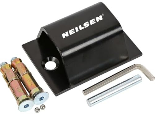 Neilsen CT6259 High Security Ground and Wall Anchor, 5mm Steel Plate, Weatherproof Powder-Coated Finish