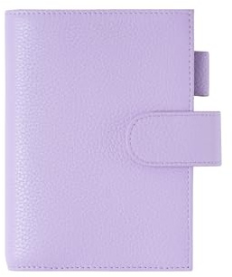 Moterm Leder Cover für Moleskine Pocket-Passend für Moleskine Pocket Classic/Daily/Weekly Planner,Kiesel-Lavendel
