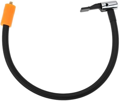 Briny River M6 Tire Inflator Hose Adapter Length 40cm for Clip-On Chuck for Tire Nozzle Car Motorcycle Bicycle Inflator Air Pump Hose Connector