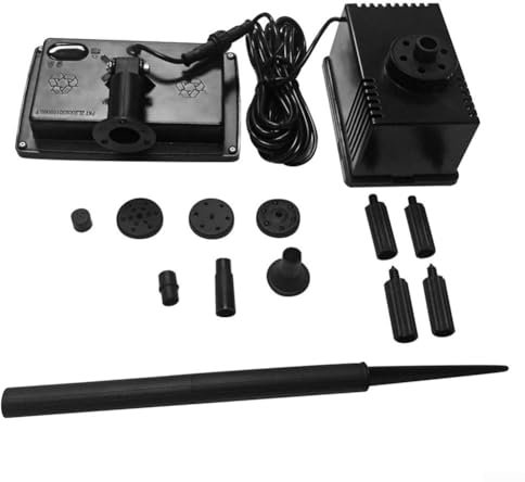 Gdfnmogo Kit pompa solare per laghetto 1,5 W 7 V Fontana sommergibile Circolatore d'acqua 180L/H Portata massima 100 Cm Testa per Giardino Esterno Piscina Decorazione per Vasca per uccelli