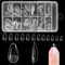 BUTBU Nail Tips, 120PCS Soft Gel Full Cover Nail-Tip, Press on Fase Artificial Nails tips, Clear Acrylic nails tip, 12 Sizes NAIL Extensions Kit for DIY Manicure Nail Art Salon (Short Almond 02)