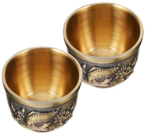 ULTECHNOVO 2 Pezzi Tazze da Tè Antiche Vintage per Vino e Tè per Cerimonie e Decorazione