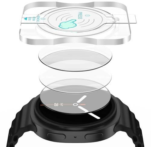 SPGUARD 3-Stück Schutzfolie für Samsung Galaxy Watch 8 40MM Schutzglas,9H Härte Displayschutz Anti-Kratzen/Anti-Öl Glasschutzfolie Hohe Klar Glas Displayschutzfolie Zubehör für Galaxy Watch8 40MM
