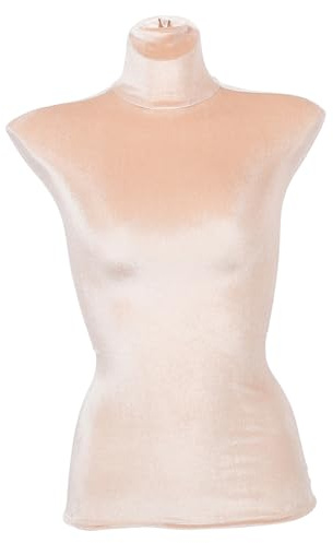 Schaufensterpuppen Veloursbezug für Präsentationsfiguren, Beige | Schneiderpupe, Leicht zu Reinigen und Wiederverwendbar, für Schaufenster und Fotografie