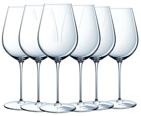 Chef & Sommelier Verre à Vin Galea 47 cl Lot de 6 | Cristallin sans plomb éclatant, verre à pied pour dégustation et service du vin, compatible lave-vaisselle, brillance durable
