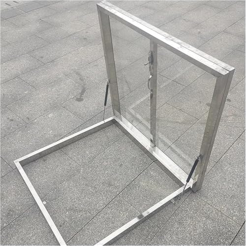 Tragaluz de ventanas de techo, tragaluces con ventilación manual for techos de casas, vidrio templado esmaltado for ático/solárium(In 60 * 60cm)