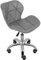 Charles Jacobs Home Office Swivel Computer Desk Chair with a Height Adjustable Chrome base and Wheels - Grey PU