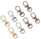 nbeads 100 Stücke Legierung Swivel Karabiner Verschlüsse Lanyard Clips Swivel Karabinerhaken für Schlüssel Split Ring, Mischfarbe