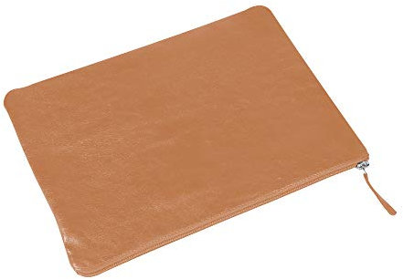 Clairefontaine 410008C Mappe flach (aus Leder, 23x32 cm) 1 Stück Naturbraun