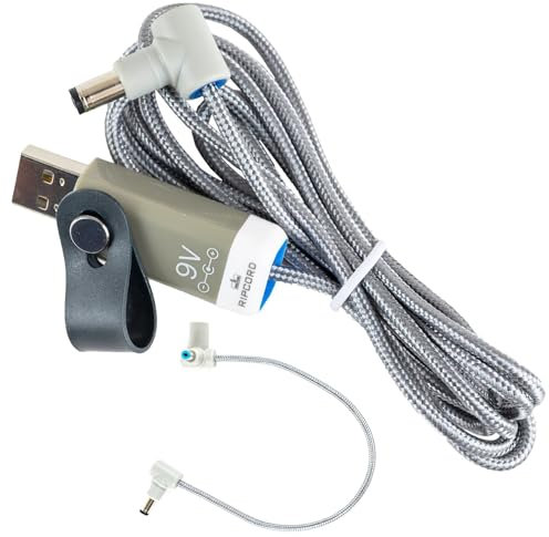 MyVolts Ripcord-USB-Ladekabel mit 9V DC Ausgangsstecker kompatibel mit Casio LK-136 Keyboard