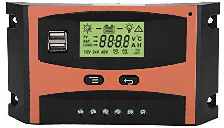 MPPT Solar Regulador Controlador de Carga Solar MPPT PCB Placa de circuito Regulador del panel solar Pantalla LCD de 12V / 24V Controlador automático de batería(50A)