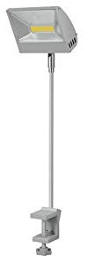 EUROLITE LED KKL-30 Fluter 4100K silber | 30-W-LED-Fluter an Auslegerarm mit Schraubklemme zur Befestigung
