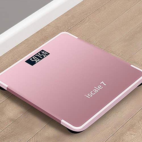 Electronic Weighing Scales LED Digital Display Weight Weighing Floor Electronic Smart Balance Body Household Bathrooms 180KG,Rose Gold