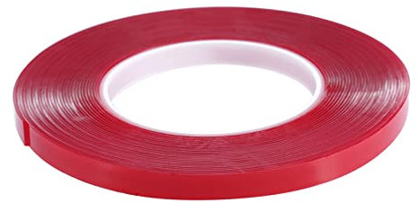 Professional Nail Art Adhesive Double-Sided Tape, 10 Metres Red Film Clear Display Lens, Essential Manicure Tool for Nail Display & Manicure, Amazon's Choice Nail Art Accessories Set