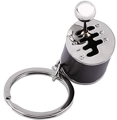 Redxiao Auto Schlüsselanhänger, kreatives Auto Shifter Schlüsselanhänger Metall Schalthebel Schlüsselring 6-Gang Modell für Autoschlüssel und persönliche Accessoires
