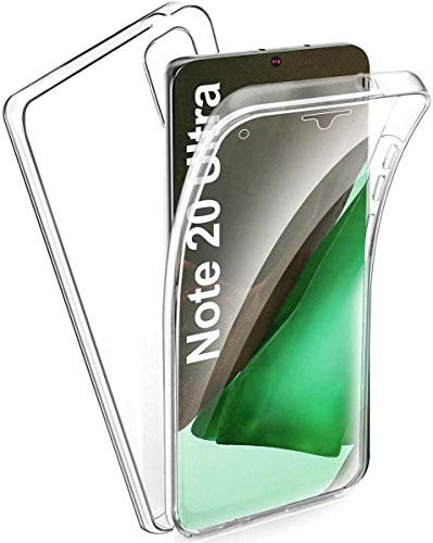 COPHONE® Coque Compatible Samsung Galaxy Note 20 Ultra Transparente 360 Protection intégrale Avant Souple + arrière Rigide. Housse Tactile 360 degres Anti Choc.