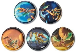 ergobag Klettie Set Motivwelt Themenwelt Klettflächen Sammelspaß Individualisierung Flugdrache - Bunt