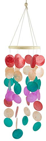 SWECOMZE Windspiel, Perlmutt, 13 * 60 cm, Fensterschmuck, Mobile für Fenster, Wand, Zimmer, Terrasse und Balkon Aufhängen über dem Kinderbett (Buntes B)