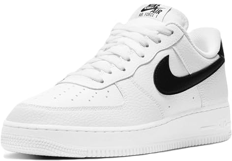 NIKE Men's Air Force 1 '07 Basketball Shoe, White Black, 5.5 UK