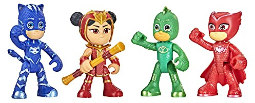 PJ Masks Pyjamahelden und An Yu Figurenset, 4 bewegliche Action-Figuren und 1 Accessoire für Kinder ab 3 Jahren, F2642