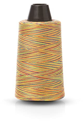 Mehrfarbig, regenbogenfarben, Overlock-Nähmaschinen-Polyester-Garn, 3000 Meter (A)