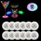 Lot de 20 dessous de verre ronds à LED pour bouteille de vin, liqueur, boissons, fête de bar