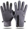 Hsdvdva Handschuhe Herren Damen Touchscreen Fahrradhandschuhe Winddichte Wasserdicht rutschfeste Sporthandschuhe Winter Warme MTB Handschuhe für Laufen Skifahren Motorrad Radfahren Grau S