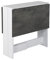 Juego de Mesa de Comedor,Mesa Auxiliar con Alas Abatibles, Mesa Cocina, Acabado en Color Blanco Artik y Roble Canadian, Modelo Fly, Medidas: 103 x 76 x 73,4 cm (103x76x73,4 cm (blanco+hormigón))