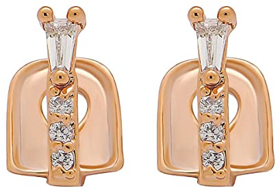 Huliyhus Hip-Hop-Zähne, 18 Karat vergoldet, Iced Out CZ Gap Grillz, Einzelzahn oben oder unten, Grillz-Set für Männer und Frauen, 2 Stück (01, Roségold)