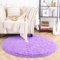 MARATIP Tapis Rond à Poils Longs, Moderne Tapis, pour Salon, Chambre à Coucher, Salle à Manger ou Chambre d'enfant,Tapis Doux et Moelleux pour la Chambre à Coucher(Violet,Ø 100 cm Rond)