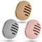 Fauxomor Lot de 3 Respirant Porte-éponge de Maquillage pour les Voyages,Support Eponge Maquillage en Silicone Incassable,étui Portable pour tous Les Types Beauty Blender,Kaki+Rose+Gris