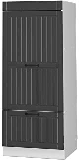 Vicco Mikrowellenschrank Fame-Line, Anthrazit/Weiß, 60 cm