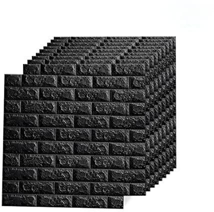 Ruiqas 10 Pièces 3D Brique Auto-Adhésif Mur Carreaux Imperméable Brique Papier Peint pour La Maison Chambre Canapé Fond