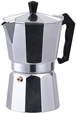 Espressokocher für den Herd, 1/2/3/6 Tassen Espresso Mokka Pot, Premium-Aluminium Mokka Italienische Espresso, Brauer, Perkolator für Haus, Büro (1 Tasse)