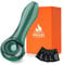 RIOUCES 7 Holes Glass Pipe, Glass Spoon Elegant Beautiful Compact & Lightweight Design, Heat Resistance - Gift for Collectors, Enthusiasts, and Fathers (Green)
