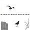 ReWu Servietten Maritim Seemöwen 20 Stück Schwarz Weiß Bedruckt Papierservietten Partyservietten Strandmotiv Urlaub Möwen Meer Tischdekoration Küchenzubehör 33x33cm