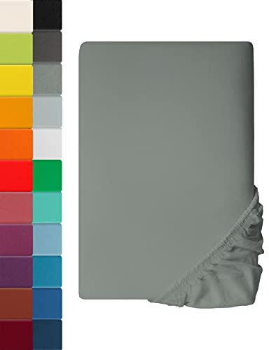 Premium Spannbettlaken MIA Mittelgrau | 140-160 x 200cm - 100% Baumwolle