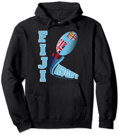 Fiji Rugby Fan Distressed Marmorierter Text Full Graphic T-Shirt Pullover Hoodie