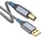 USB Druckerkabel 5M, Scannerkabel USB 2.0 Typ B Kabel USB A auf USB B Drucker Kabel PC Printer Cable Kompatibel für HP, Dell, Canon, Lexmark, Xerox, Brother, Samsung, Pixma