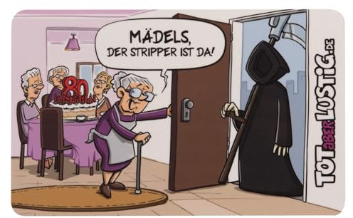 Tot aber lustig Brettchen - Der Stripper ist da! Michael Holtschulte Frühstücksbrettchen Schneidebrettchen aus Resopal
