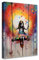 Tucocoo Art Work for Home Walls Little Girl Swing Pictures Colorful Graffiti Paintings 1 Panel Canvas Banksy Pop Art Modern Artwork Home Decor for Living Room Wooden Framed Ready to Hang 60 x 90 cm